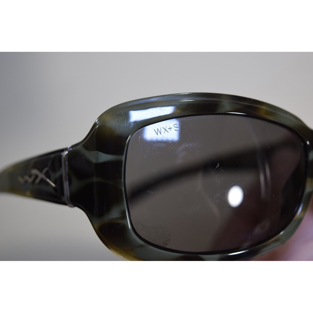 Wiley X DALILA Green Tortoise Wrap WOMENS Oversized Sunglasses Frame Italy FLAW - Picture 13 of 16